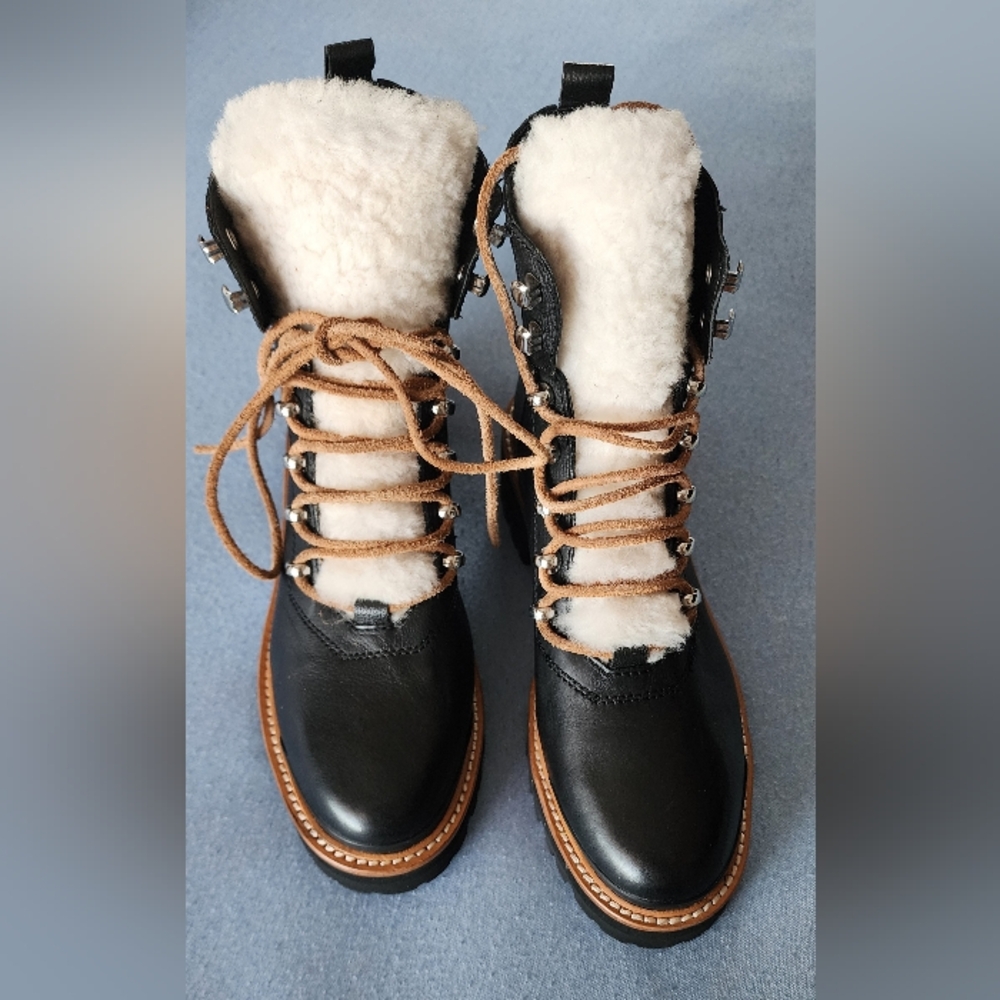Izzie Genuine Shearling Lug Sole Boot (Women)